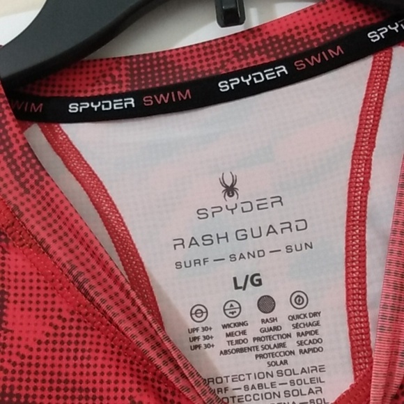 SPYDER RASH GUARD SUN SURF SAND UPF 30+ QUICK DRY SWIM SHIRT SIZE LARGE … - Picture 3 of 5